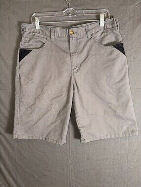 Genuine Dickies Men’s Heavyweight Utility Work Shorts Gray Pocket Trim Size 34